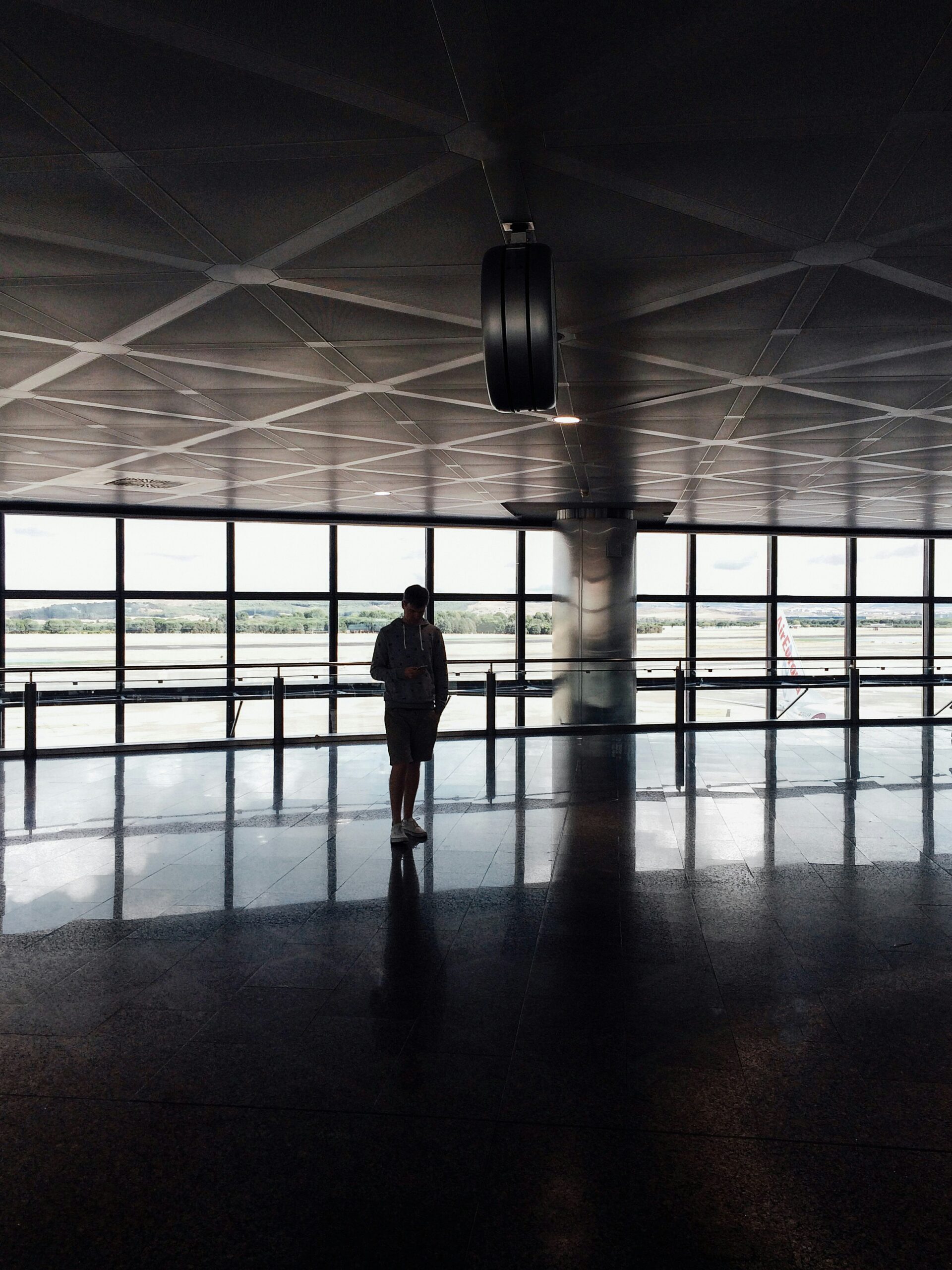 silhouette photo of person inside building